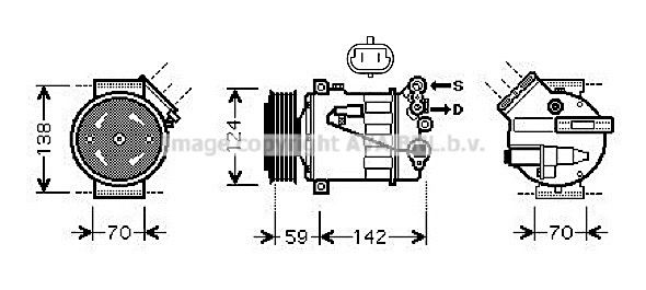 AVA QUALITY COOLING Kompressori, ilmastointilaite OLK450